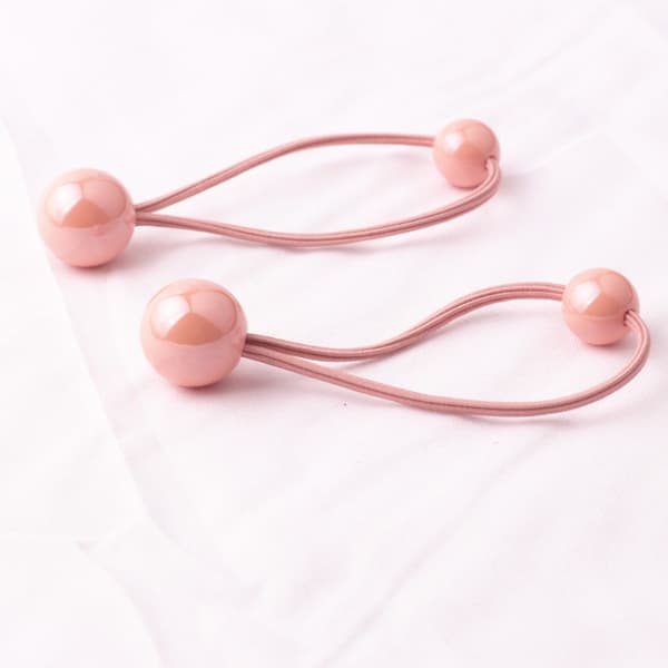Mordely 2st Hårband med bollar Bubble Scrunchie ROSA 2ST 2ST Pink 2pcs-2pcs