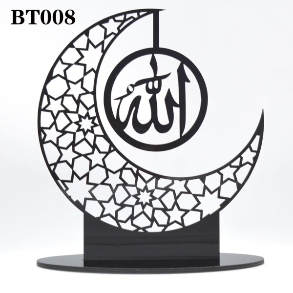 Mordely Eid Mubarak Dekor Ramadan Ornament SVART BT008 black BT008-BT008