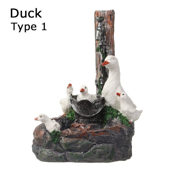 Mordely Resin s Feature Fountain DUCK utan ljus without light