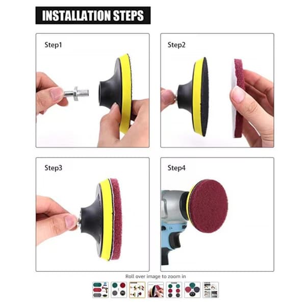 Mordely 16st Borrborstetillbehör Set Power Scrubber Brush