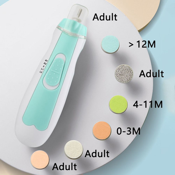 Mordely 7-i-1 baby-negletrimmer Elektrisk multifunksjon BLÅ blue