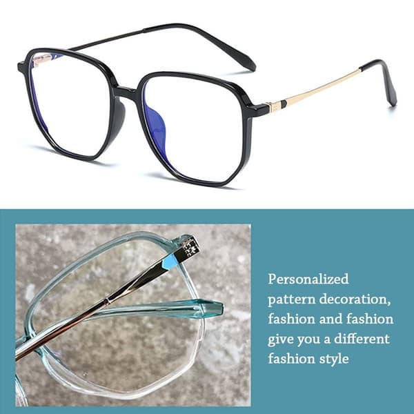 Mordely Anti- Light Glasses Oversized Eyeglasses BLÅ Blue