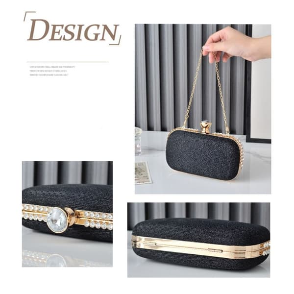 Mordely Evening Party Bag Evening Clutch Väskor VIT white