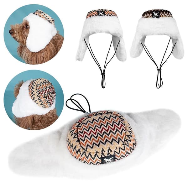 Mordely Vinter Pet Cat Hund Hat Cap Varma vindtäta Pet Hats S