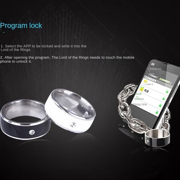 Mordely NFC Smart Ring Finger Digital Ring VIT 9 9 WHITE 9-9