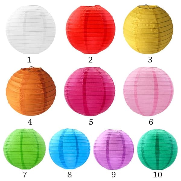 4st kinesiska papperslyktapapper Pom Poms 5