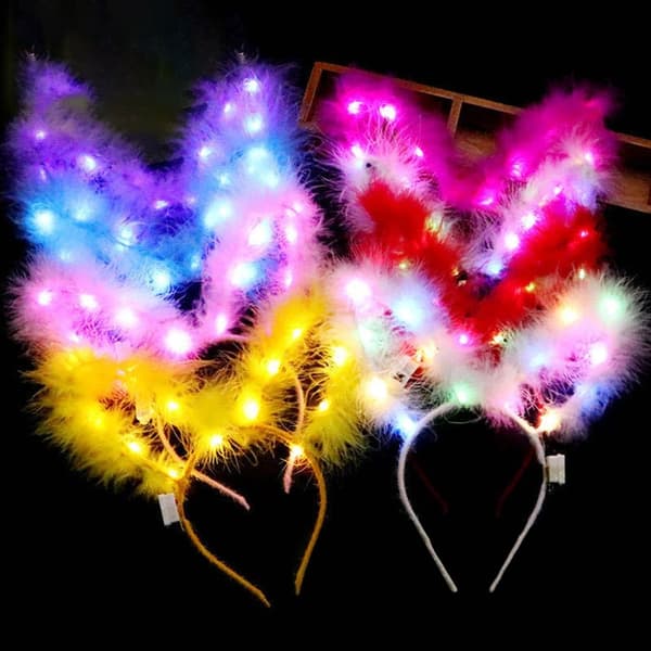 Mordely LED Feather Wreath Crown Pannband 9
