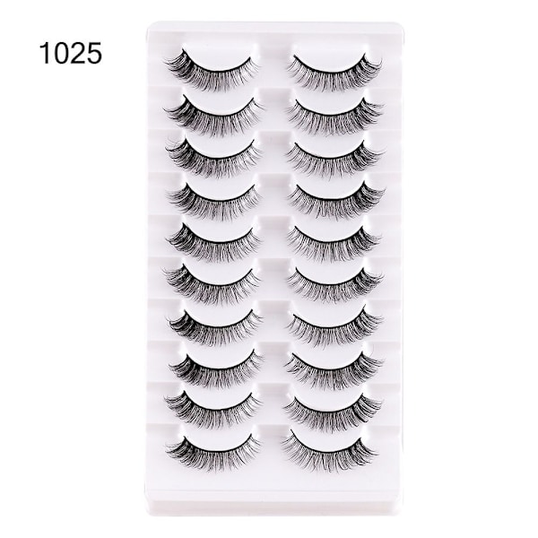 Mordely 10 Par Manga Lashes Lösögonfransar 1025