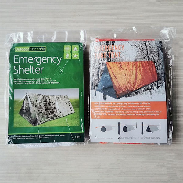 Mordely Utomhus bärbar PE Emergency Survival Tent Sovsäck silver