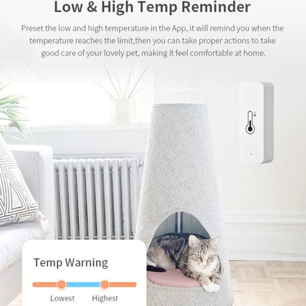 Mordely Wifi Temperatursensor Fuktighetssensor Termometer