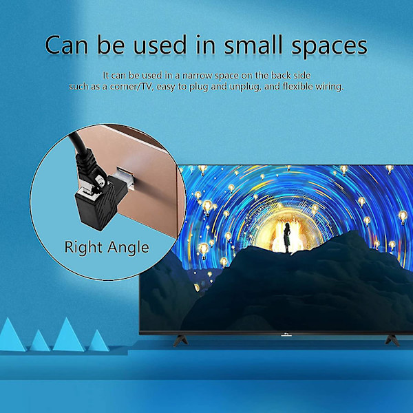Mordely Up Angled Ethernet Adapter, 90 Degree Rj45 Ethernet Network Connector, Suitable For Computers, Laptops, 2 Pcs (up)