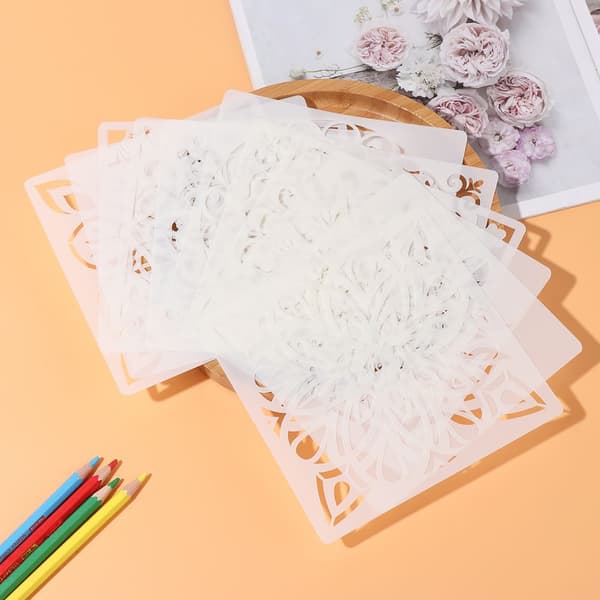 Mordely 16st/ set Layering Stencil Scrapbooking Mandala Auxiliary