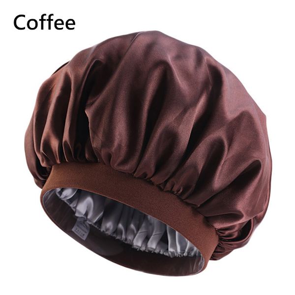 Mordely Stor Satin Bonnet Satin Sleeping Cap KAFFE