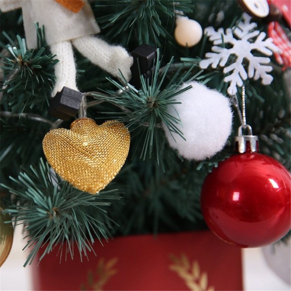 Mordely 4cm LED Julgran Set Mini Bord Xmas Tree