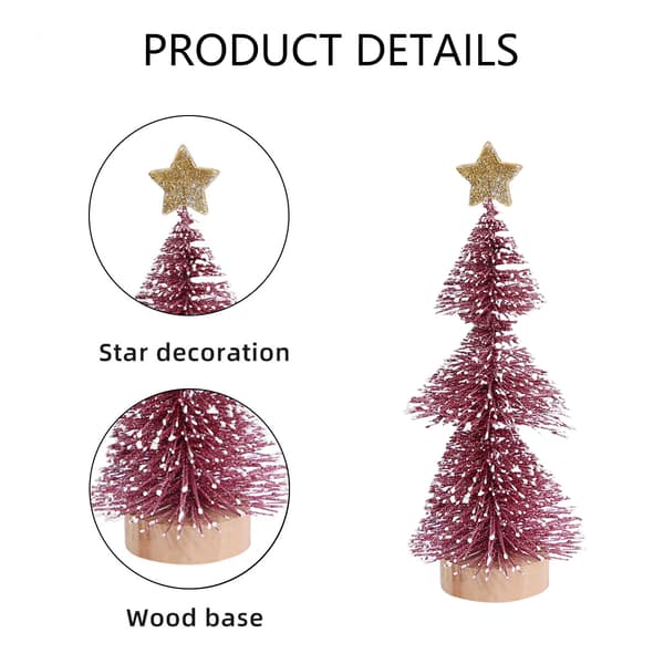 Mini julgransdekorationer Stjärna julgranar Träd 25CM