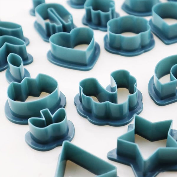 Mordely 142stk/sett Polymer Clay Cutters Øobber Cutters RØD red