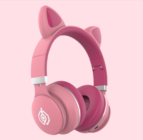 Hörlurar Cat Ear Bluetooth Wireless Over pink