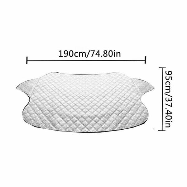 Mordely Cover Magnetisk bilskärm Frost Ice Snow Dust Protector 190cm x 95cm
