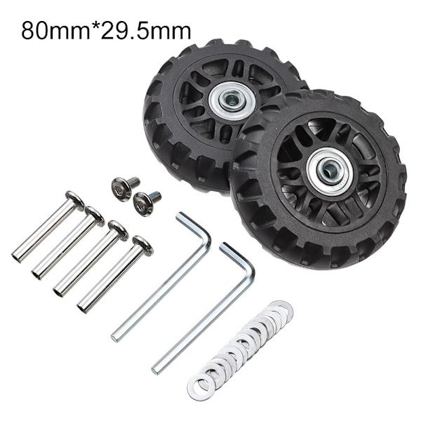 Mordely 2st Byt hjul Resbagagehjul 80MM*29.5MM 80mm*29.5mm