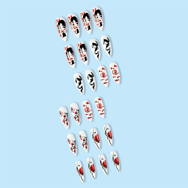 Mordely Halloween Almond Fake Nails Ballerina False Nail 2