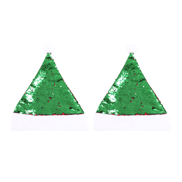 2st jultomtehatt - flip paljettjulhattar för tonåringar green