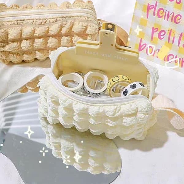 Kawaii Puffs Case Pennväska VIT White