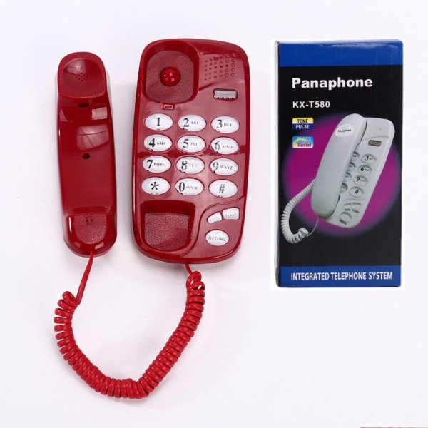 Sladdtelefon Trådbunden telefon RÖD Red