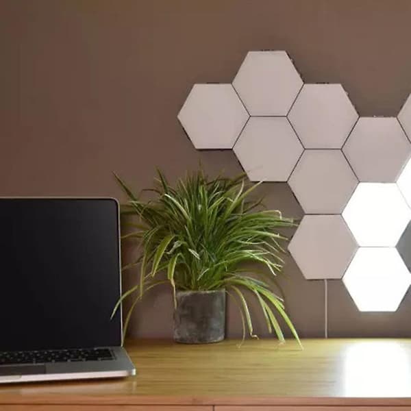 5pcs Quantum Lamp Modular Led Lamp Lighting Touch Sensitive Hexagonal Night Light Lamps Hexagonal Wall Lamp