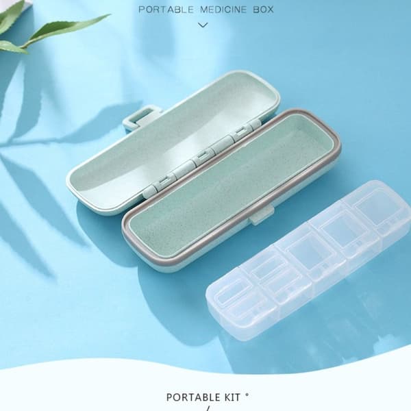 Mordely Medicin Box Pill Organizer BLÅ blue