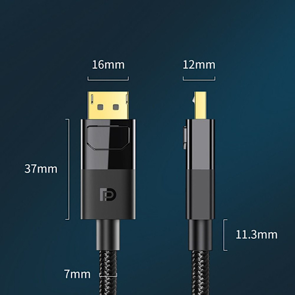 Mordely Display Port Kabel DP 1.4 1M 1m