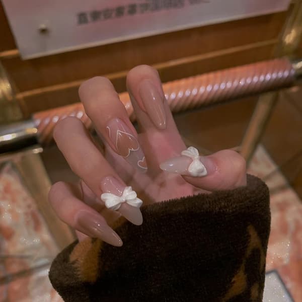 Almond Fake Nails False Nail Z-444