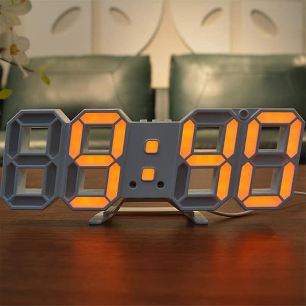 2023 3d Digital Alarm Clock,wall Led Number Time Clock With 3 Auto Adjust Brightness Levels,led Electronic Clock With Snooze Function,temperature Dis