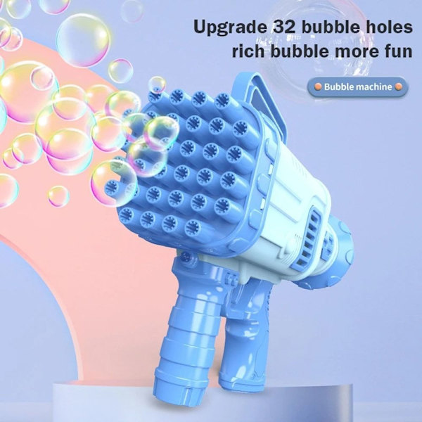 Mordely Elektrisk Bubble Gun Gatling Bubble Machine BLÅ Blue