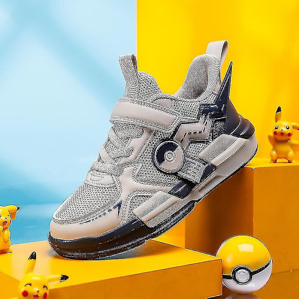 Mordely Childrens Shoes Cartoon Sneakers Running Shoes For Kids 700 Gray 34