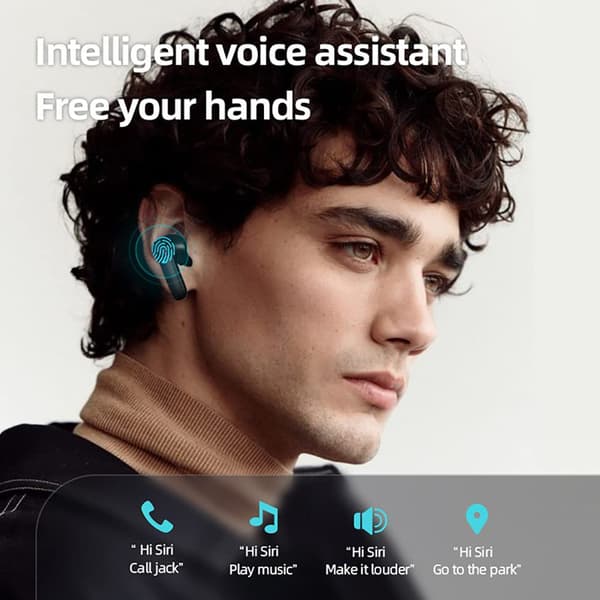 Mordely Trådlösa hörlurar, Bluetooth 5.0 hörlurar