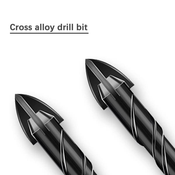 5 ST Elektriskt borrverktyg 4-Ege Cross Drill Bit Set Murverk