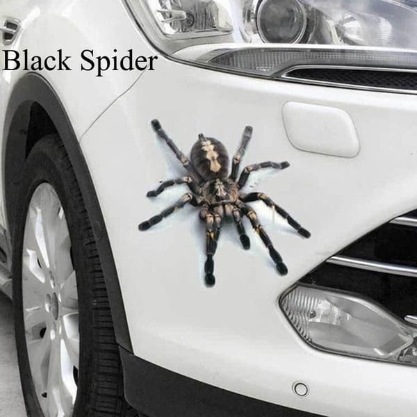 Mordely 3D-autotarra Auto Decor Spider Crawling BLACK SPIDER Black spider