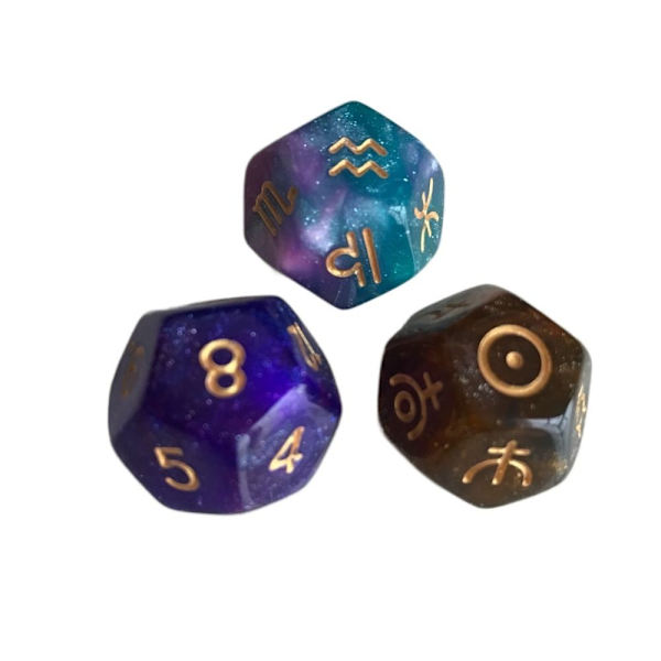 Mordely Constellation Divination Dice 12-sidig astrologi