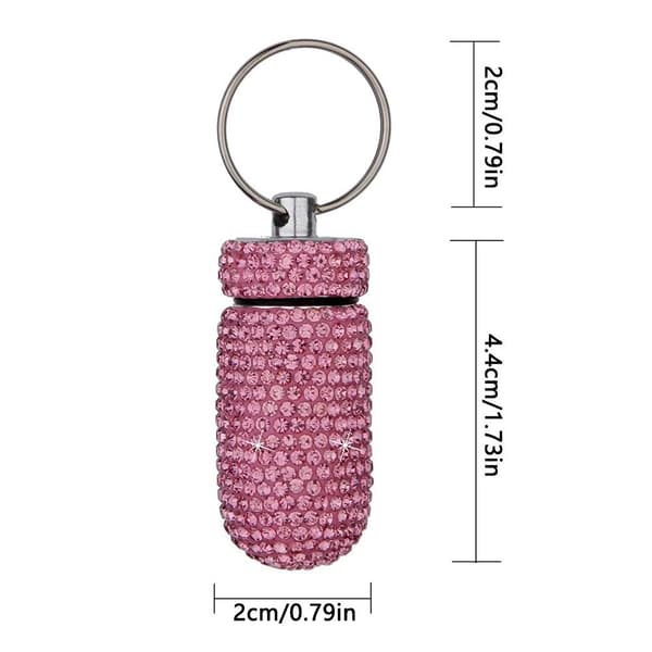Mordely Pill Container Pocket Medicin Organizer ROSA Pink