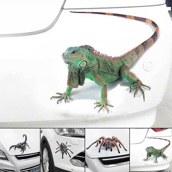 Mordely 3D-autotarra Auto Decor Spider Crawling BLACK SPIDER Black spider