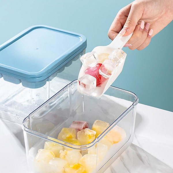 Ice Cube Tray With Lid, Easy To Release, Stackable Durable Ice Cube Tray With Lid And Ice Storage Box