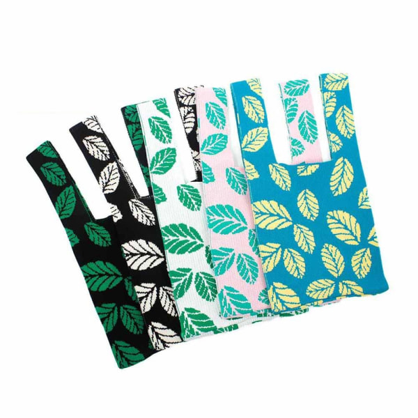 Mordely Axelväska Stickad handväska SVART&GRÖN black&green