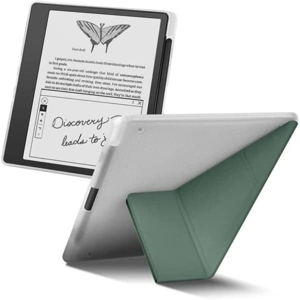 Mordely För Kindle Scribe 2022 Smart Case 10,2 tums multivikbart stativ, mjukt TPU- cover Light Grey