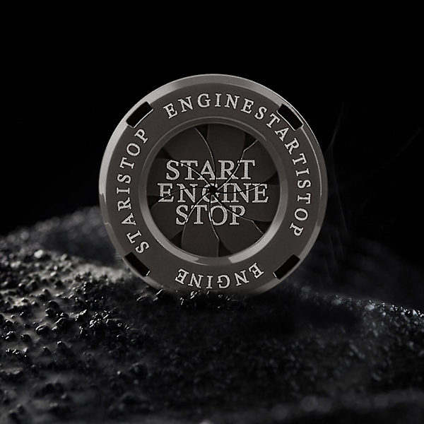 Mordely Titanium Black Suv Car Interior Engine Ignition Cover One-key Start Button Decoration Rotatable