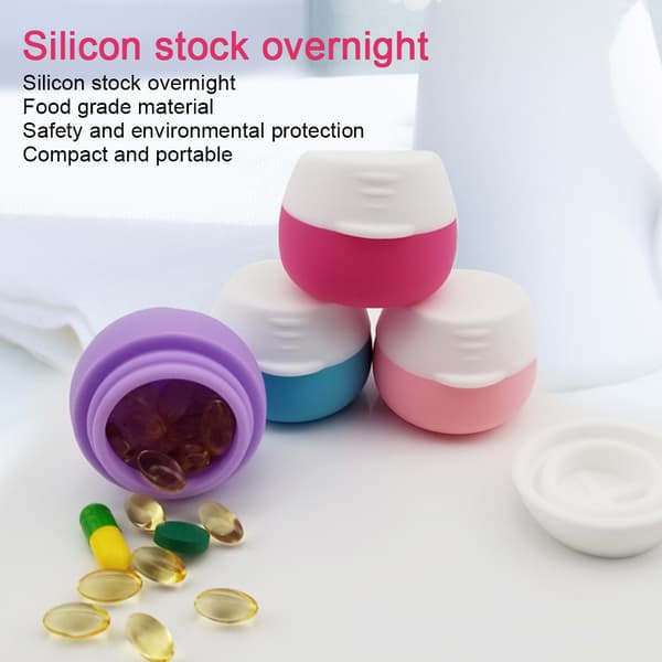 Mordely 4st 20ML reseförpackningslåda silikon, medicinlåda