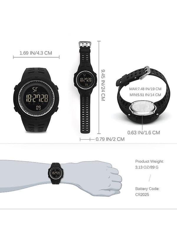 Men's Pu-leather Digital Watch 1248
