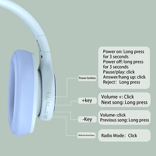 Öron Bluetooth hörlurar Trådlöst headset ROSA Pink