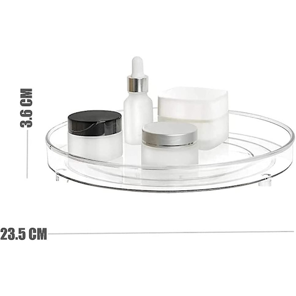 Alixin-lazy Susan Revolving Spice Tray Cupboard, Revolving Spice Storage Rack, Swivel Kitchen Storage Tray, Spice Rack For Kitchen Cupboards Or Workto