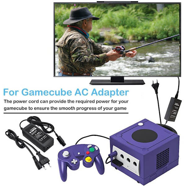 Mordely för Nintendo NGC Gamecube-laddare EU PLUG