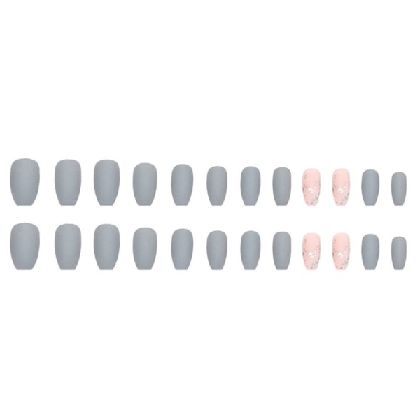 24st Fake Nails Short French Ballerina W376